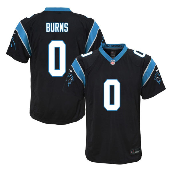 Youth Carolina Panthers #0 Brian Burns Nike Black Limited Jersey