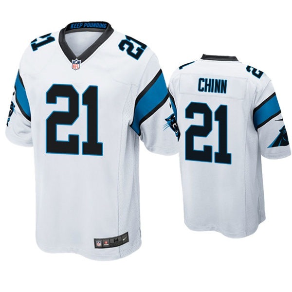 Youth Carolina Panthers #21 Jeremy Chinn Nike White Limited Jersey