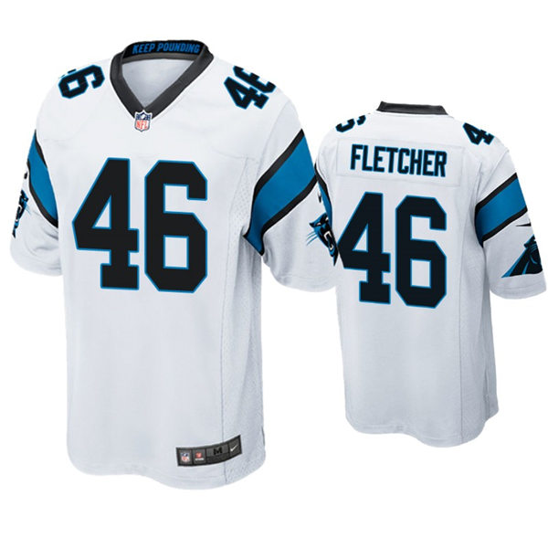 Youth Carolina Panthers #46 Thomas Fletcher Nike White Limited Jersey