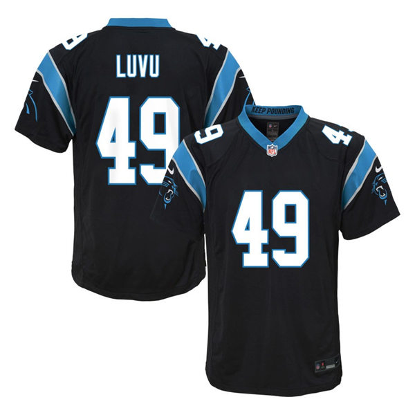 Youth Carolina Panthers #49 Frankie Luvu Nike Black Limited Jersey