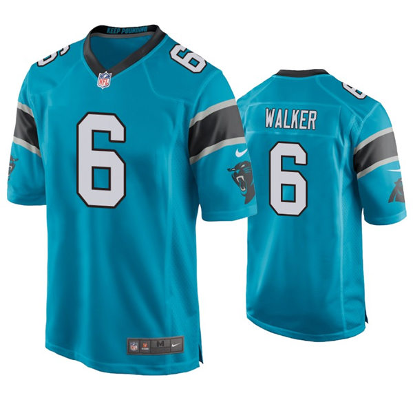 Youth Carolina Panthers #6 P.J. Walker Nike Blue Limited Jersey