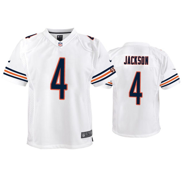 Youth Chicago Bears #4 Eddie Jackson Nike White Limited Jersey