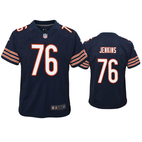 Youth Chicago Bears #76 Teven Jenkins Nike Navy Limited Jersey