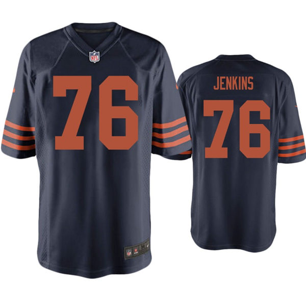 Youth Chicago Bears #76 Teven Jenkins Nike Navy Orange Limited Jersey