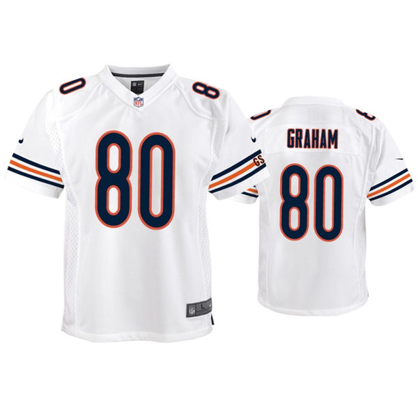 Youth Chicago Bears #80 Jimmy Graham Nike White Vapor Limited Jersey
