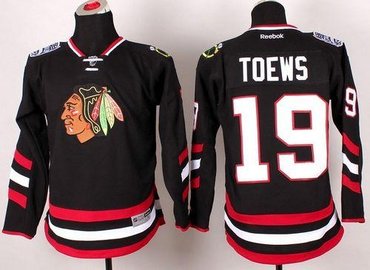 Youth Chicago Blackhawks #19 Jonathan Toews Black 2014 Stadium Series NHL Jersey