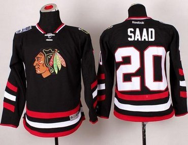 Youth Chicago Blackhawks #20 Brandon Saad Black 2014 Stadium Series NHL Jersey