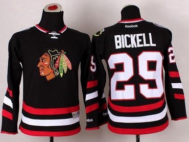 Youth Chicago Blackhawks #29 Bryan Bickell Black 2014 Stadium Series NHL Jersey