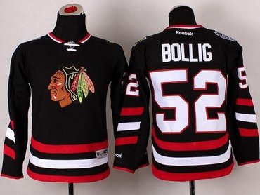 Youth Chicago Blackhawks #52 Brandon Bollig Black 2014 Stadium Series NHL Jersey