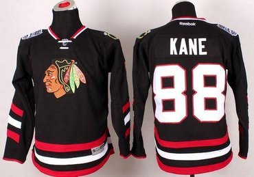 Youth Chicago Blackhawks #88 Patrick Kane Black 2014 Stadium Series NHL Jersey