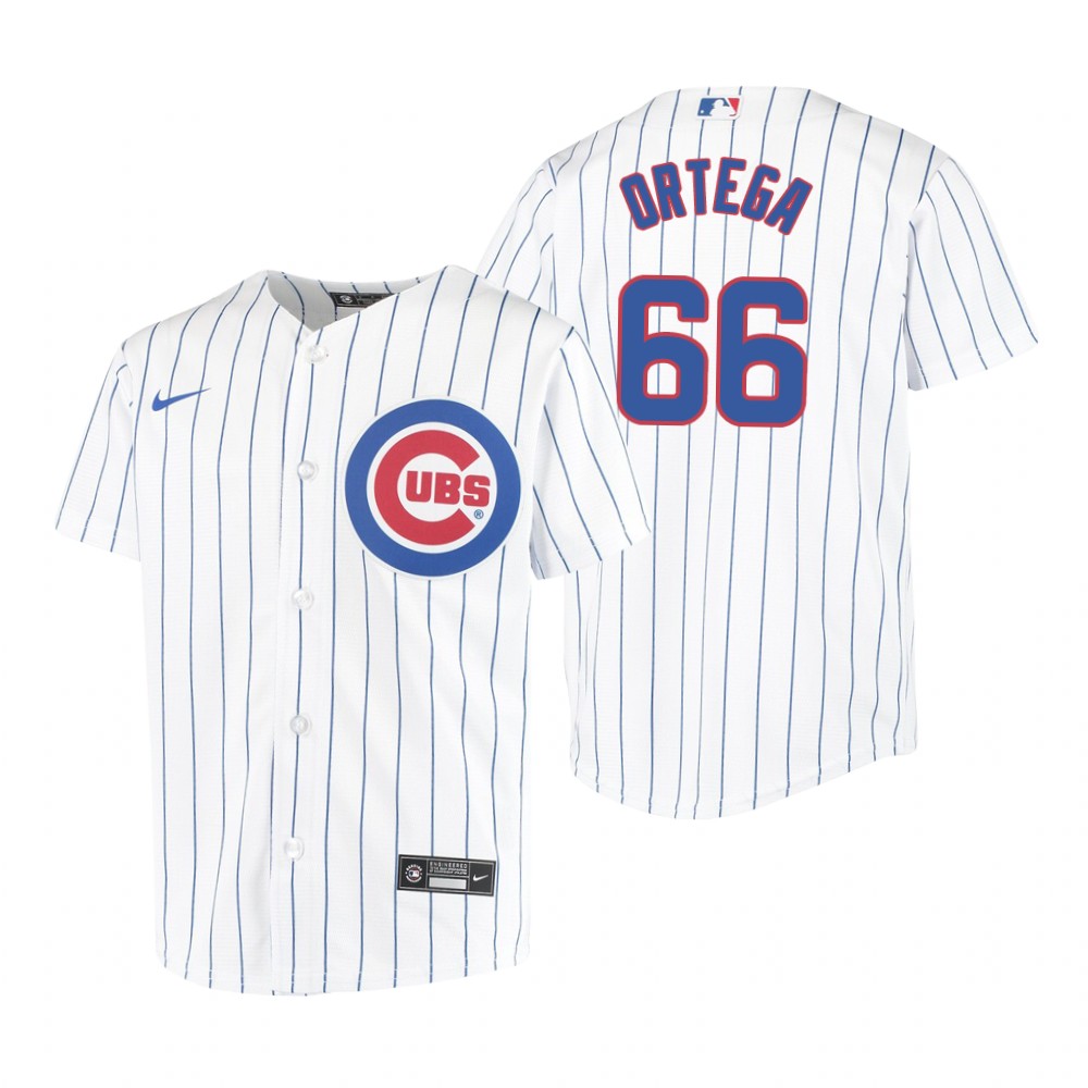 Youth Chicago Cubs #66 Rafael Ortega Nike White Cool Base Jersey