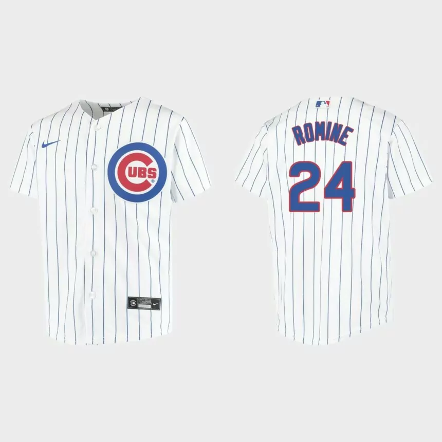 Youth Chicago Cubs Andrew Romine White Replica Home Jersey