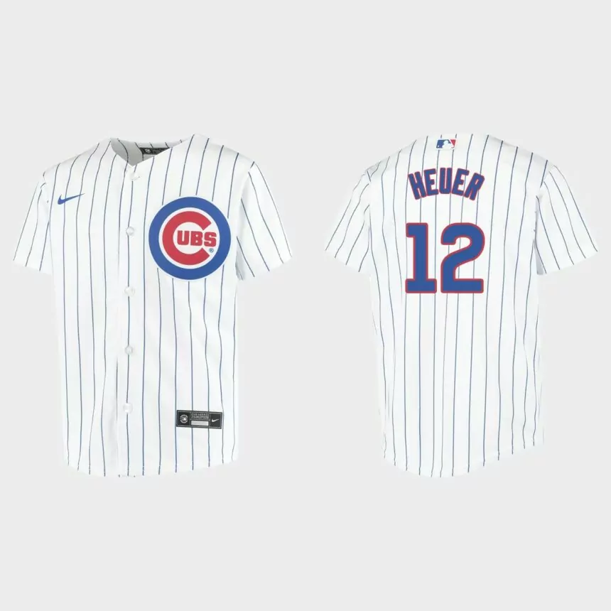 Youth Chicago Cubs Codi Heuer White Replica Home Jersey