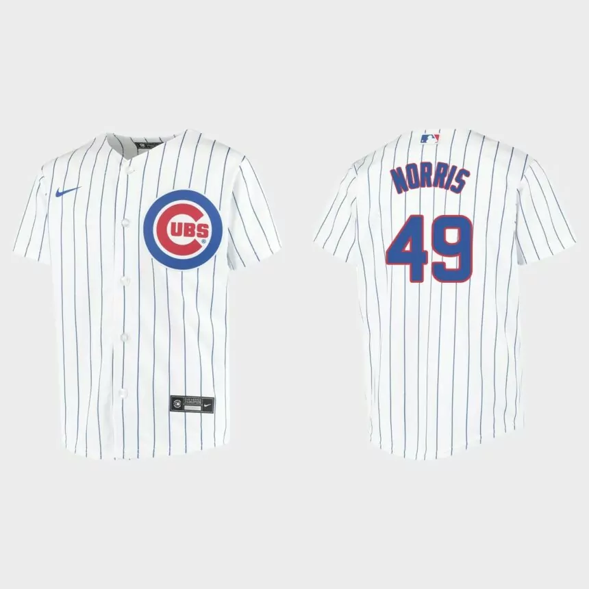 Youth Chicago Cubs Daniel Norris White Replica Home Jersey