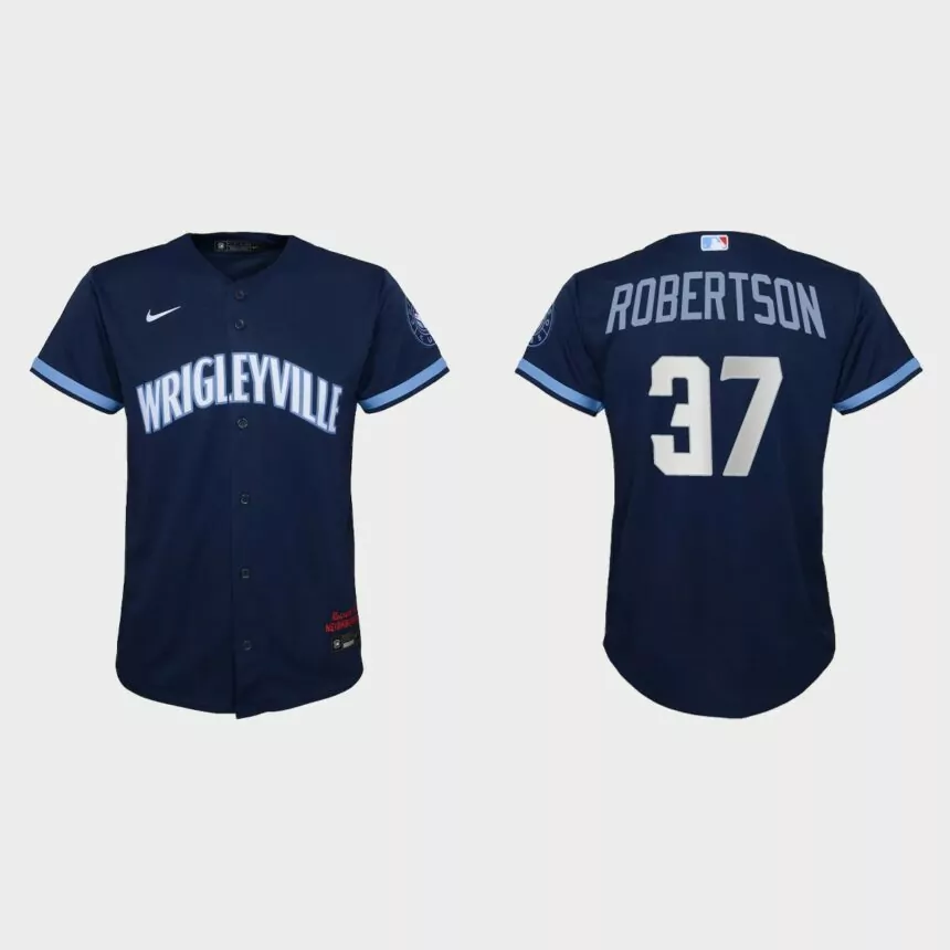 Youth Chicago Cubs David Robertson Navy City Connect Replica Jersey
