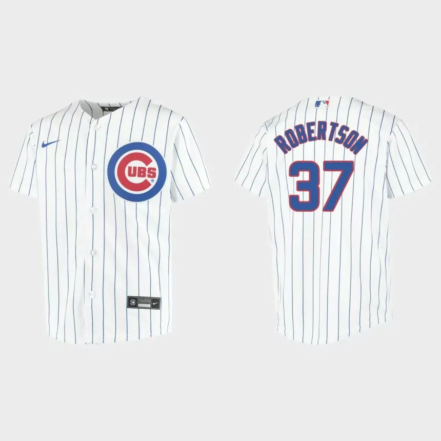 Youth Chicago Cubs David Robertson White Replica Home Jersey