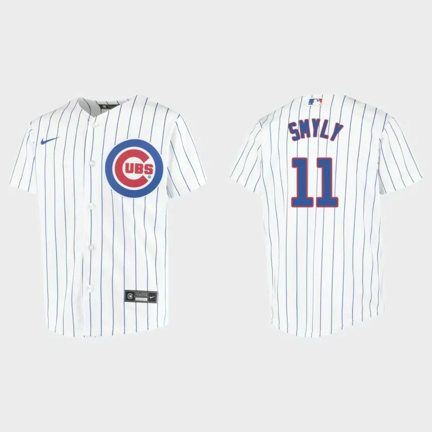 Youth Chicago Cubs Drew Smyly White Replica Home Jersey