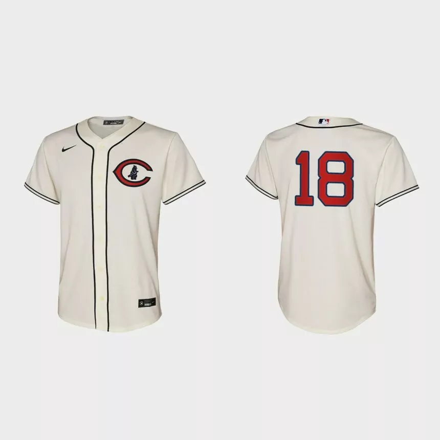 Youth Chicago Cubs Frank Schwindel Cream 2022 Field of Dreams Replica Jersey