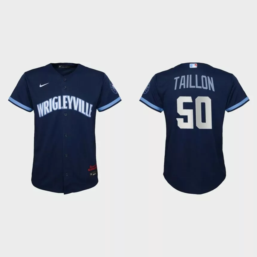 Youth Chicago Cubs Jameson Taillon Navy City Connect Replica Jersey