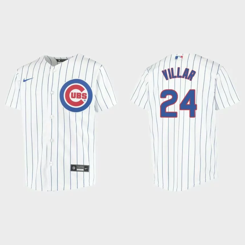 Youth Chicago Cubs Jonathan Villar White Replica Home Jersey