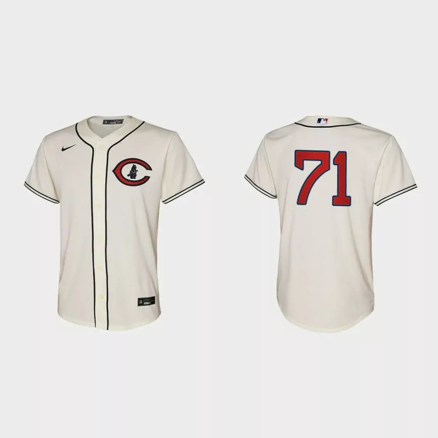 Youth Chicago Cubs Keegan Thompson Cream 2022 Field of Dreams Replica Jersey