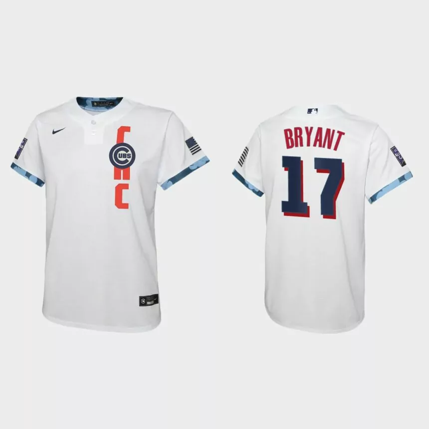 Youth Chicago Cubs Kris Bryant White 2021 MLB All-Star Game Jersey