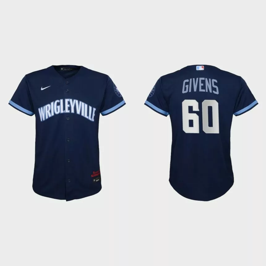Youth Chicago Cubs Mychal Givens Navy City Connect Replica Jersey
