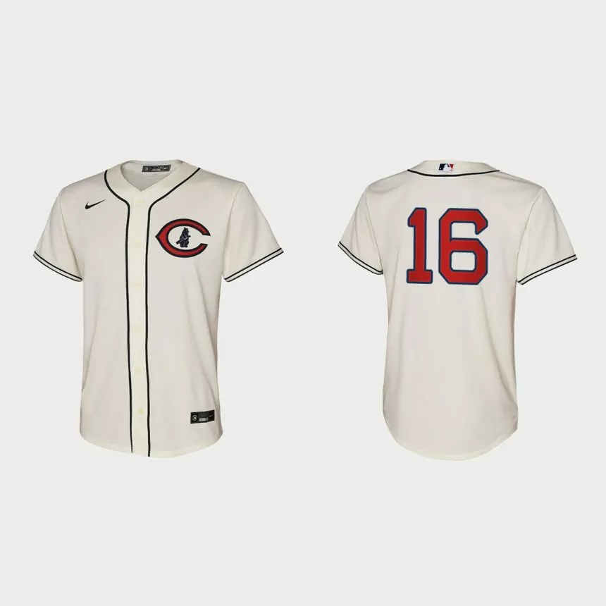 Youth Chicago Cubs Patrick Wisdom Cream 2022 Field of Dreams Replica Jersey