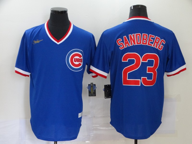 Youth Chicago Cubs Retired Player #23 Ryne Sandberg Nike Blue Pullover Jerseys