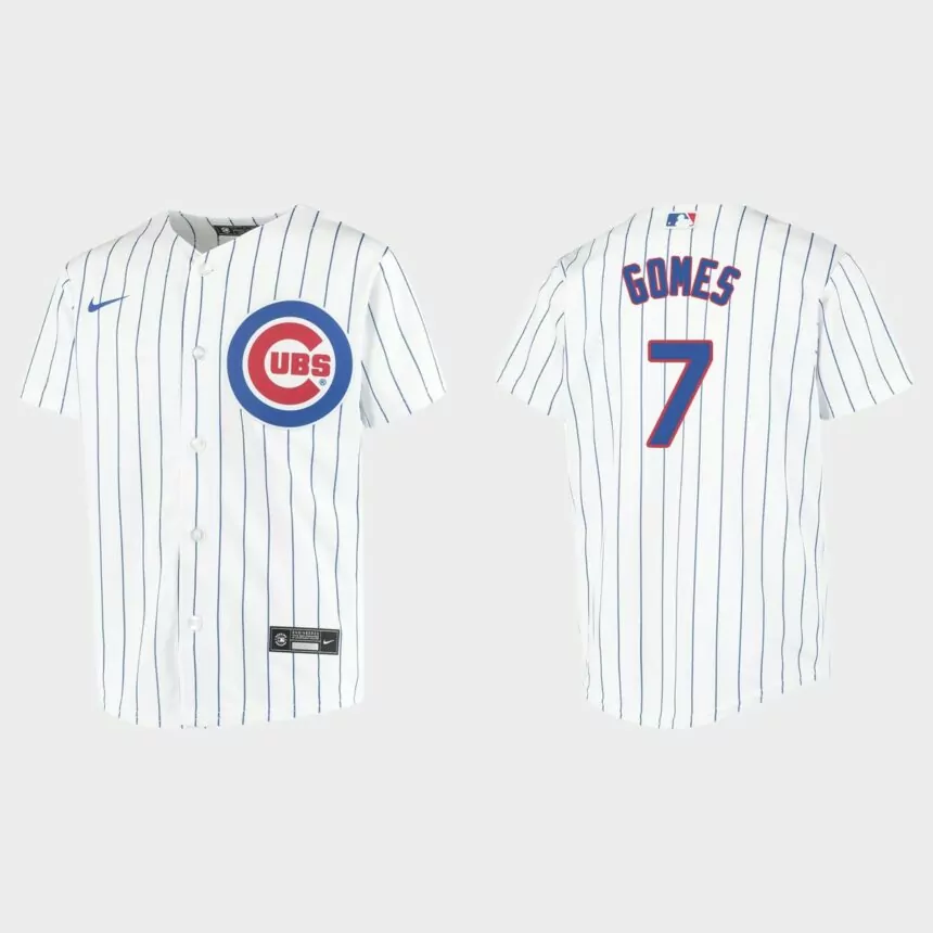 Youth Chicago Cubs Yan Gomes White Replica Home Jersey