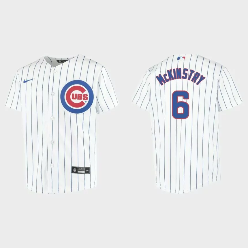 Youth Chicago Cubs Zach McKinstry White Replica Home Jersey