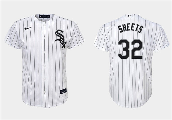 Youth Chicago White Sox #32 Gavin Sheets White Home Jersey