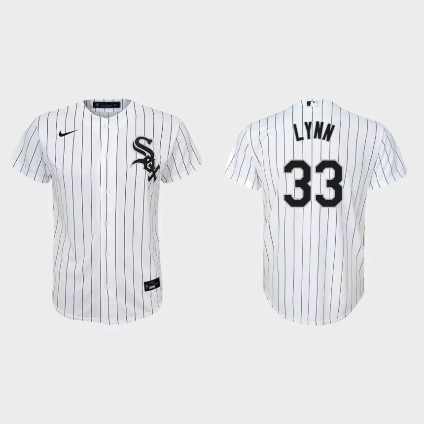 Youth Chicago White Sox #33 Lance Lynn White Replica Home Jersey