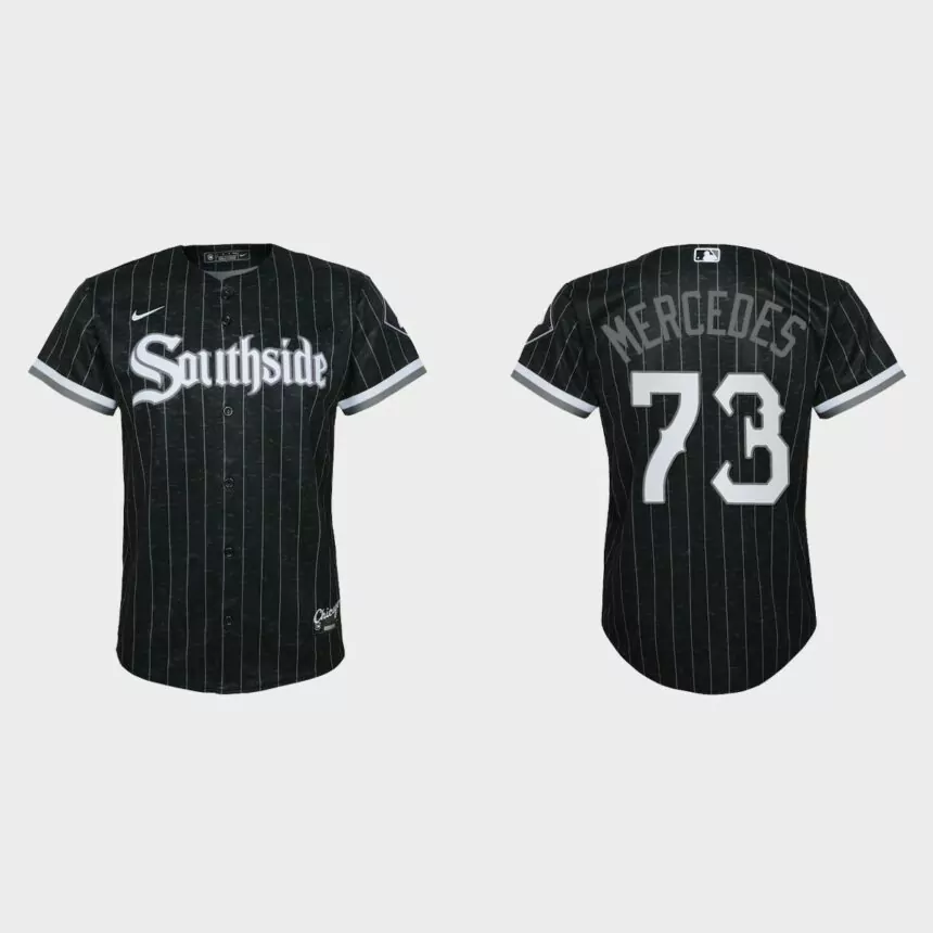 Youth Chicago White Sox #73 Yermin Mercedes Black 2021 City Connect Replica Jersey