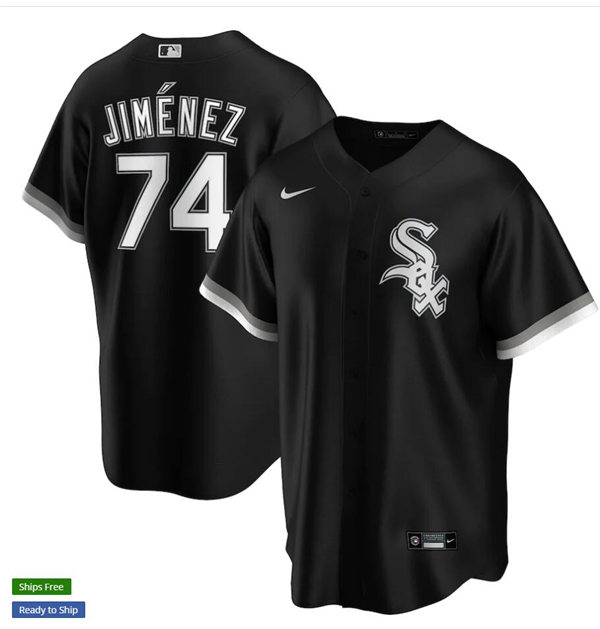 Youth Chicago White Sox #74 Eloy Jimenez Nike Black Alternate Jersey