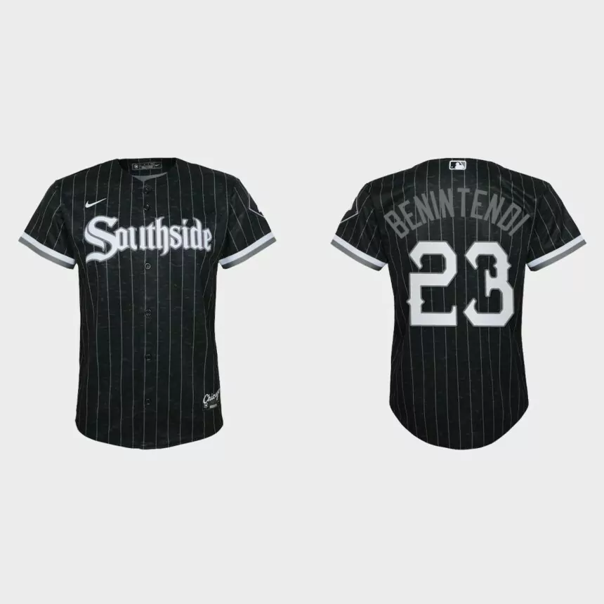 Youth Chicago White Sox Andrew Benintendi Black City Connect Replica Jersey