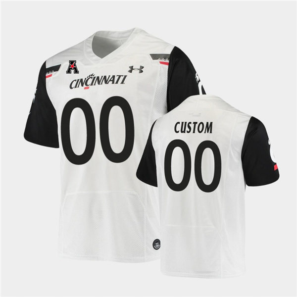 Youth Cincinnati Bearcats Custom Myjai Sanders Jowon Briggs Blue Smith Jadon Thompson Under Armour White Football Jersey