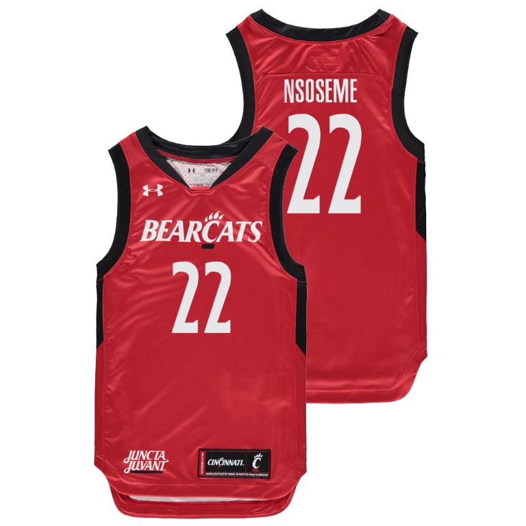 Youth Cincinnati Bearcats Red Eliel Nsoseme College Basketball Replica Jersey