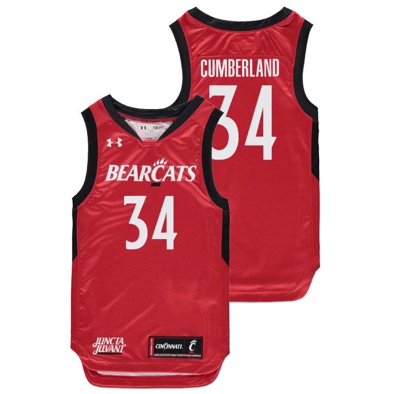 Youth Cincinnati Bearcats Red Jarron Cumberland College Basketball Replica Jersey