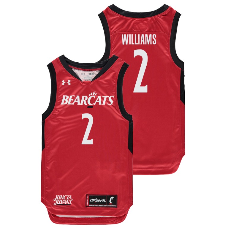 Youth Cincinnati Bearcats Red Keith Williams College Basketball Replica Jersey
