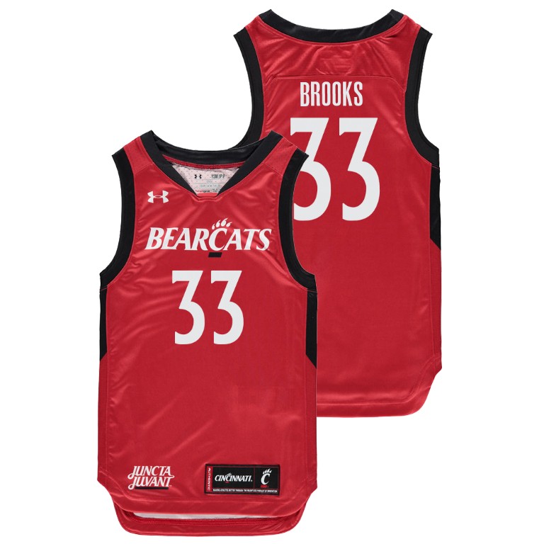 Youth Cincinnati Bearcats Red Nysier Brooks College Basketball Replica Jersey