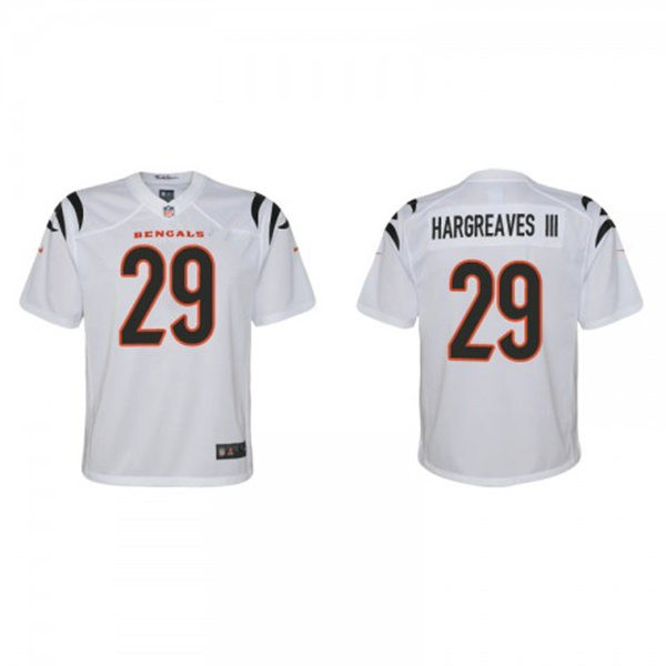 Youth Cincinnati Bengals #29 Vernon Hargreaves III Nike White Away Limited Jersey
