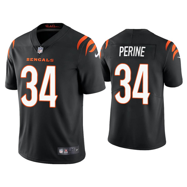 Youth Cincinnati Bengals #34 Samaje Perine Black Vapor Untouchable Limited Stitched Jersey