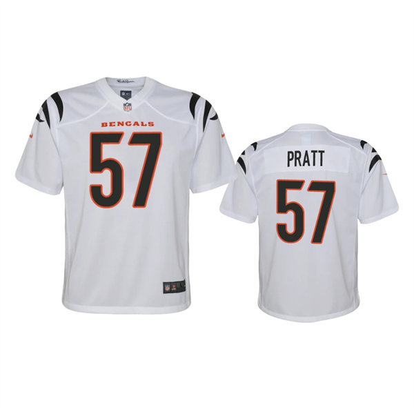 Youth Cincinnati Bengals #57 Germaine Pratt Nike White Away Limited Jersey