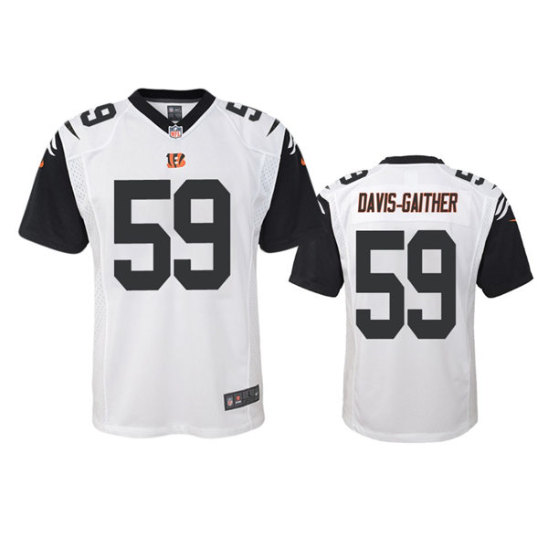 Youth Cincinnati Bengals #59 Akeem Davis-Gaither Nike White Color Rush Limited Jersey