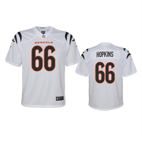 Youth Cincinnati Bengals #66 Trey Hopkins Nike White Away Limited Jersey