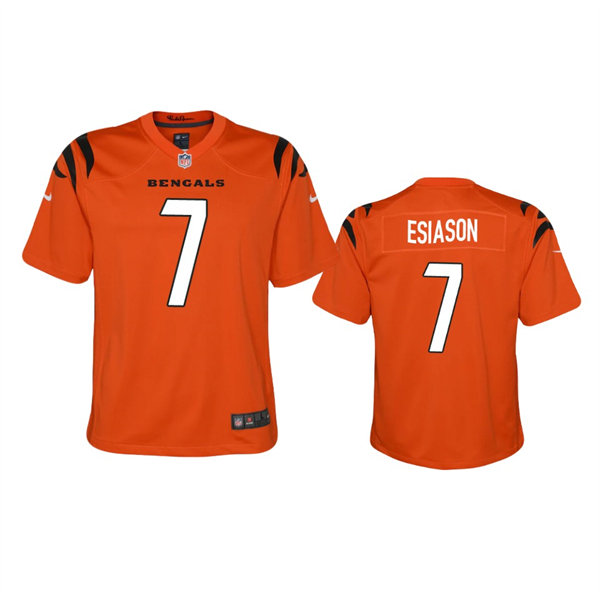 Youth Cincinnati Bengals #7 Boomer Esiason Nike Orange Limited Jersey