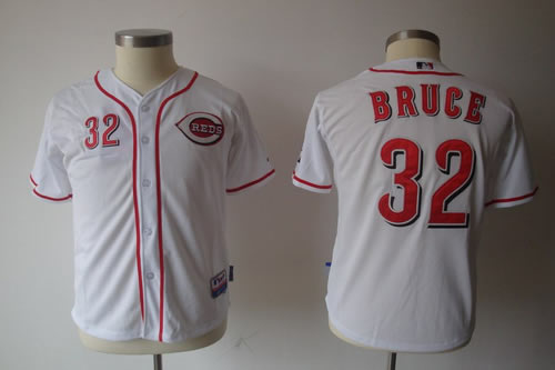 Youth Cincinnati Reds 32 Bruce White  MLB Jerseys