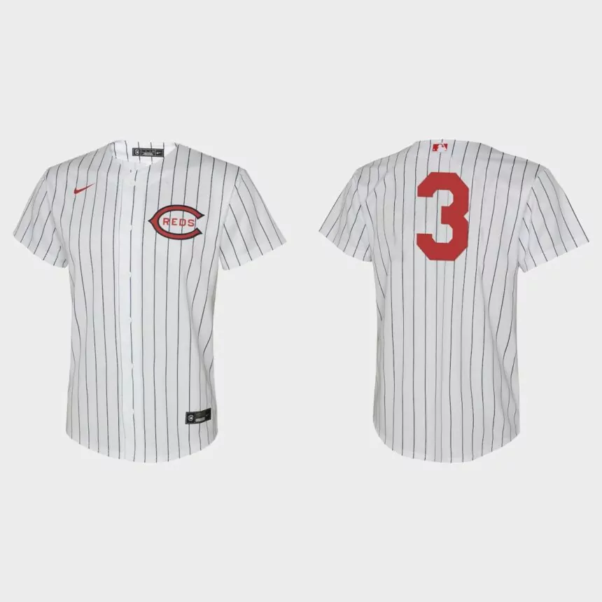 Youth Cincinnati Reds Albert Almora Jr White 2022 Field of Dreams Replica Jersey