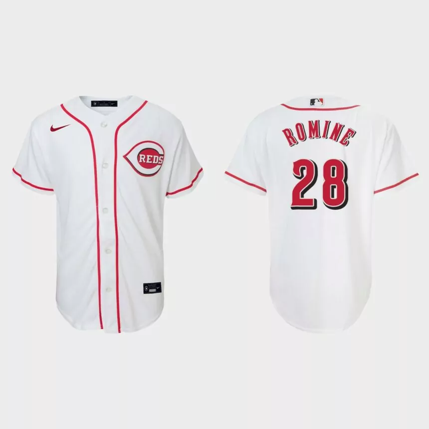 Youth Cincinnati Reds Austin Romine White Replica Home Jersey